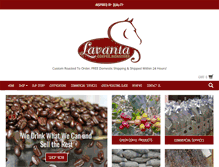 Tablet Screenshot of lavantacoffee.com